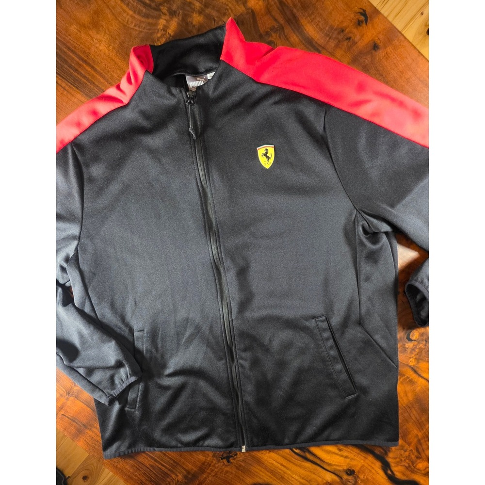 Puma Scuderia Ferrari Red Full Zip Track Jacket Motorsport Logo Streetwear